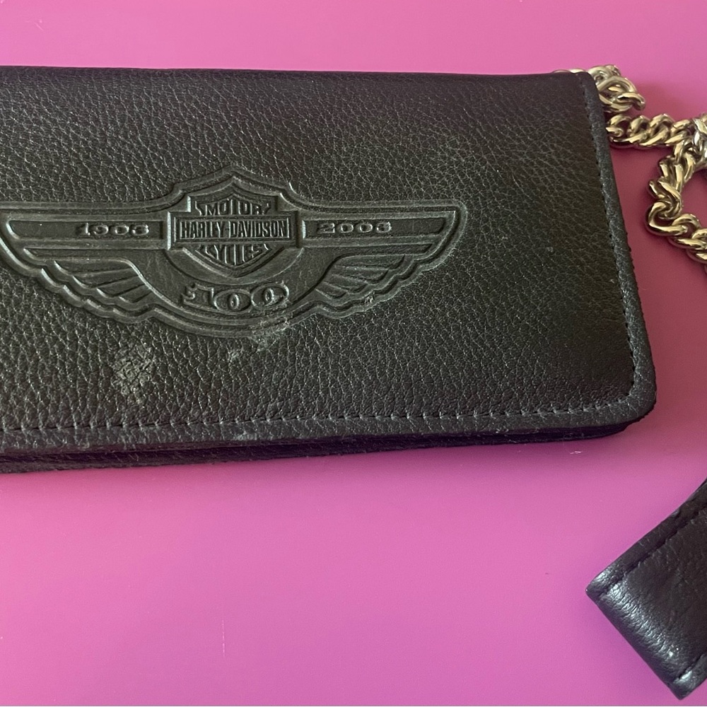 Harley Davidson Wallet/Checkbook Cover w/chain
